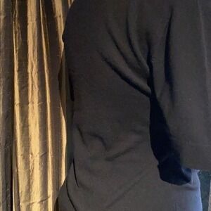 Malo Small Black 100% Pure Cashmere Short Sleeve Turtleneck Made in Italy